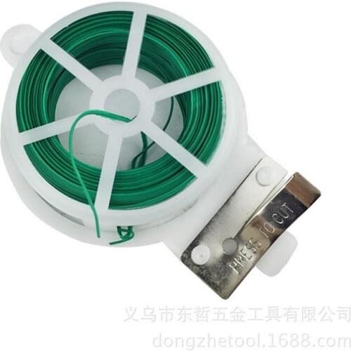 2x 60 FT Green Garden Twist Tie Roll w/Cutter for Gardening Kitchen String LOT