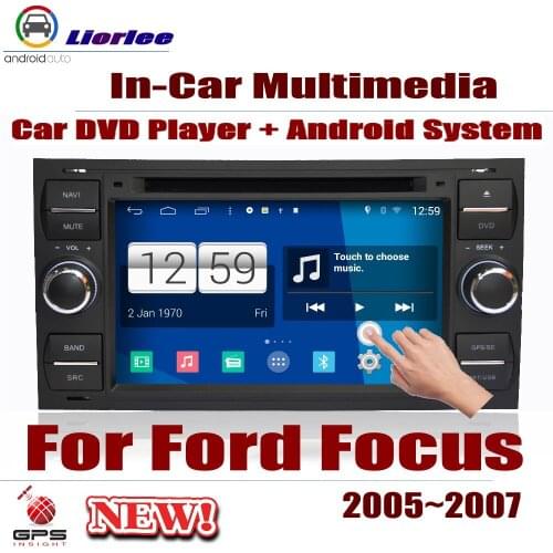 Car Radio DVD GPS Player Navigation For Ford Focus 2005-2007 Android HD Displayer System Audio Video Stereo In Dash Head Unit