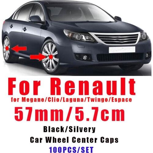 Car Emblem Wheel Center Hub Caps 57mm/5.7cm for Renault Megane/Clio/Laguna/Twingo/Espace Car Styling Auto Emblem Covers