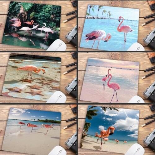 Mairuige Big Promotion Tropical Rainforest Flamingos Customized Laptop Gaming Mouse Pad Size for 18X22CM Gaming Mousepads