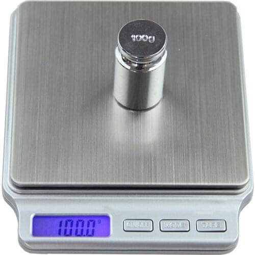 Digital Pocket Gram Scale 2000g x 0.1g Kitchen Cooking Weighing Tools Electronic Balance Weight Scale Stainless Steel Platform