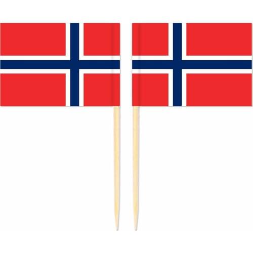 Norway Toothpick Flag 3.5X2.5CM Cake Topper Party Cupcake Wedding Baby Shower Supplies Lovely Baking Dessert Decorations