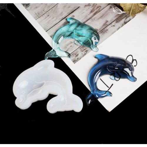 1Pcs Dolphin Pendant Silicone Resin Molds Crystal Resin Epoxy Mold Diy Jewelry Making Pendant Art Decoration Crafts Mold Tools