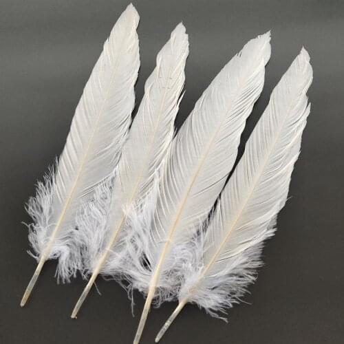 Hot Selling 100pcs Rare White Natural Eagles' Feathers 35-40cm/14-16inches For Wedding Christmas Home Craft Decoration