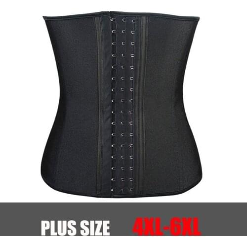 NINGMI Plus Size 4XL-6XL Latex Wholesale Waist Trainer Corset Belly Sexy Shapewear Body Shaper Cincher Fat Burn Slimming Belt