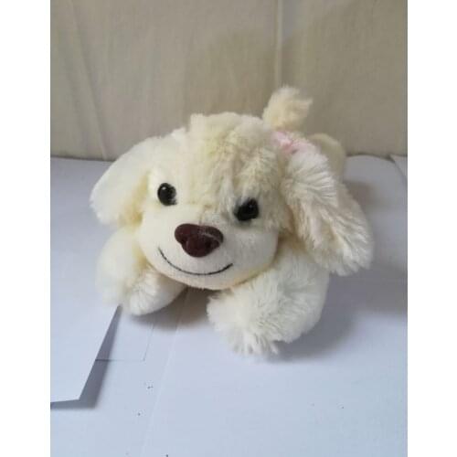 Small 25cm lovely prone dog plush toy white dog soft doll baby toy ,birthday gift b2827