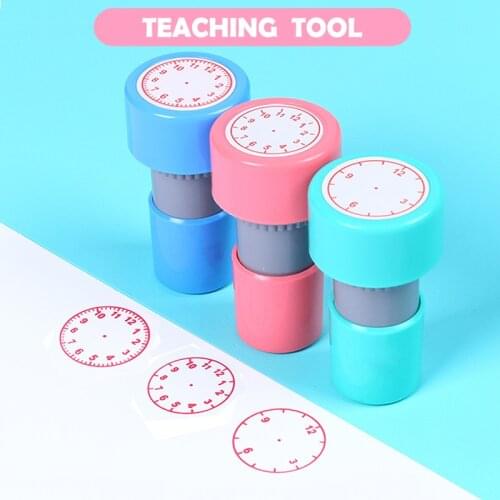 Clock stamp Teaching tools for kids learning on watch multiple style seal for primary school
