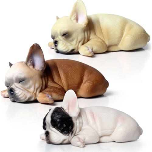 Cute Sleep Pet Doll Series Children Simulation Animal Model French Bulldog Hand To DoToys For Children