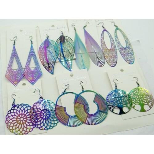 Fashion Vintage Earrings Luxury Boho Bohemian Leaf Dangle Earrings Hollow Out Earrings For Women jewelry Jewelry making A1