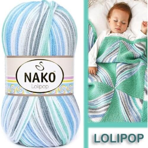 Nako Lollipop 100% Premium Acrylic Yarn DIY Hand knitting yarn blanket sweater cardigan beanie baby knitting yarn crochet