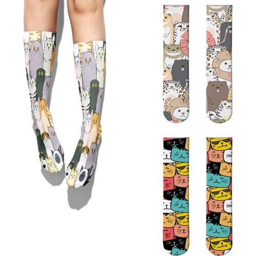 Cartoon Printed Animal Girls Sock Fashion Funny Comfortable Long Socks Cute Harajuku Soft Happy Thigh High Chausette Femme Socks