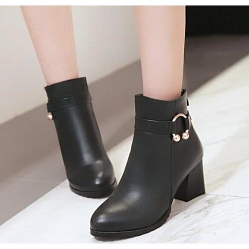 Autumn and winter new fashions high heeled womens single boots fashion simple and comfortable Martin boots