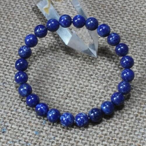 New Fashion Lapis lazuli Bracelet Natural Stone Loose Beads 8 mm For Women Men Best Friend Birthday Holiday Gift