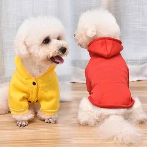Teddy Poodle Puppy Sweater Pomeranian Bichon Dog Warm Pet Clothes Hooded Sweater
