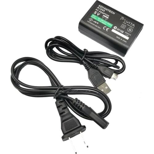 EU/US Plug Home Charger Power Supply 5V AC Adapter USB Charging Cable Cord For Sony PlayStation Psvita Slim PS Vita PSV 2000