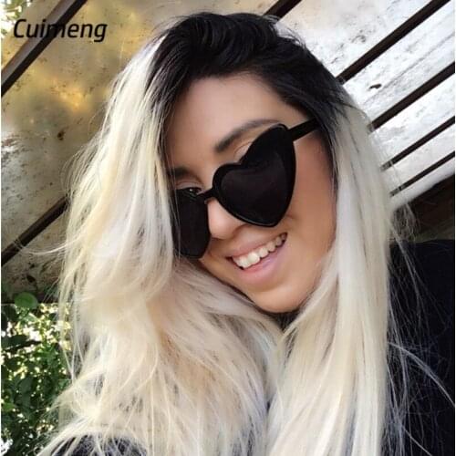 Brand Designer Vintage Sunglass Fashion Love Heart Sunglasses Women cute sexy retro Cat Eye Vintage cheap SunGlasses red female