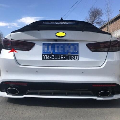 Use For KIA K5 Optima Spoiler 2016 2017 2018 2019 Year Glossy Carbon Fiber Rear Wing R Style Spoiler Accessories Body Kit