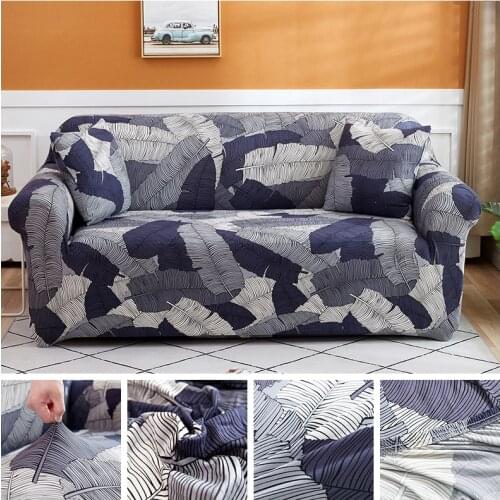 Stretch Floral Printing Sofa Cover Elastic Furniture Protector Slipcovers Couch Cover 1/2/3/4-seater Sofa Covers for Living Room