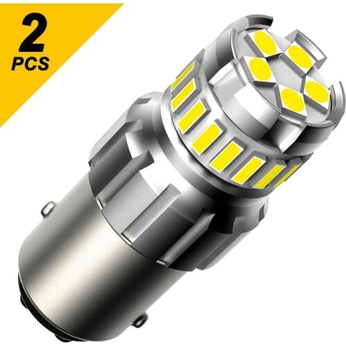 2pcs 1157 LED Canbus P21/5W Bay15d LED Lamp Bulb White Yellow for DRL Parking Position Brake Stop Back Up Lights Car Light Bulb