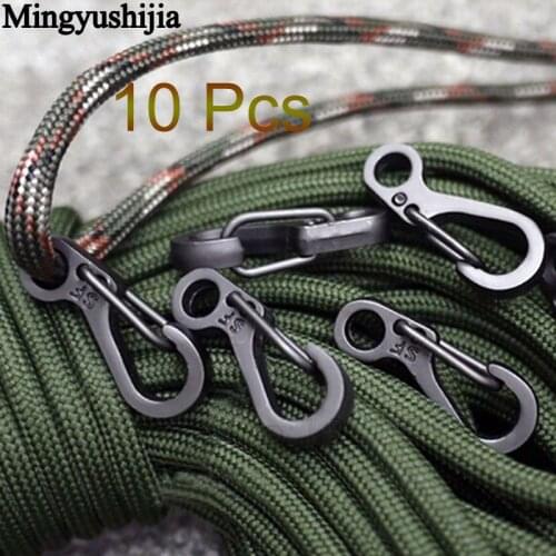 Tactical Airsoft Mini SF Carabiner Spring Backpack Clasps Climb Keychain Survival Gear Camp Bottle Hooks Accessory Paracord