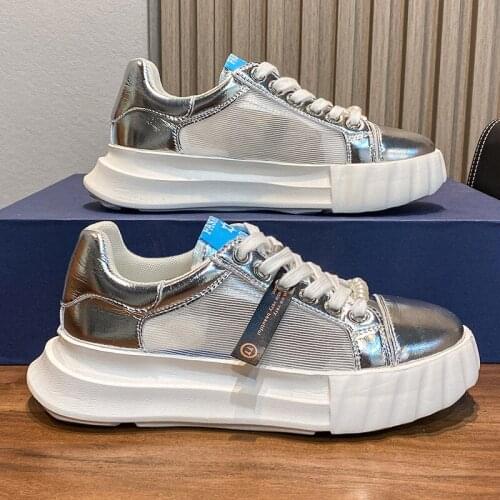 Small White Shoes Womens 2021 New Summer Breathable Mesh Leisure Sponge Cake Platform Shoes Students Joker Sports Shoes