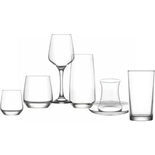 Lava Mediterranean Dowry Set 42 Piece Glass Cups Water Wine Soft Drink Beverage Kitchen Decor Fruit Juice Set Cup Glass Cups