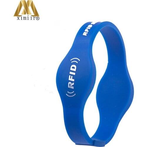 Good Quality RFID Wristband Silicone Bracelets Waterproof Wrist Band Smart MF IC Wrist For Door Access Control EM-04-1
