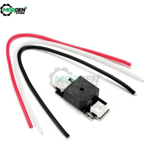 WS2812B Taillight DIY Kit 2 Digits RGB Full Color Blackboard with Buzzer Programmable With Cable for FPV RC Quadcopter