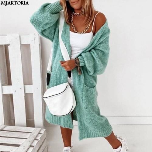 Womens Sweater Knitted Cardigan For Women Loose Batwing Sleeve Cashmere Autumn Winter Thin Soft Oversized Pockets Long Jacket