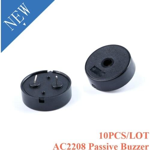 10pcs AC2208 Passive Piezoelectric Buzzer AC 3-24V 22*8mm Mini Piezo Buzzers Speaker Frequency 4KHZ Diy Electronic