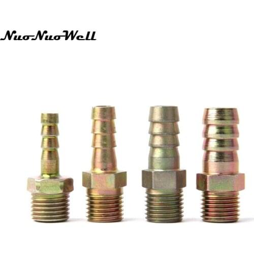 4pcs 1/4 inch Thread to 6mm 8mm 10mm 12mm Hose Straight Connector Aquarium Air Pipe Fish Tank Adapter Gas Plumbing Joint