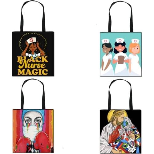 Angel In White Nurse Doctor Print handbag Ladies Hospital Tote Bags Women High-capacity Bag Women Bags Gift