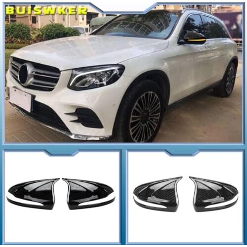 Car style for Benz GLC260LL new C-class carbon fiber decoration E-class corner rearview mirror shell C260L GLB reversing cover E