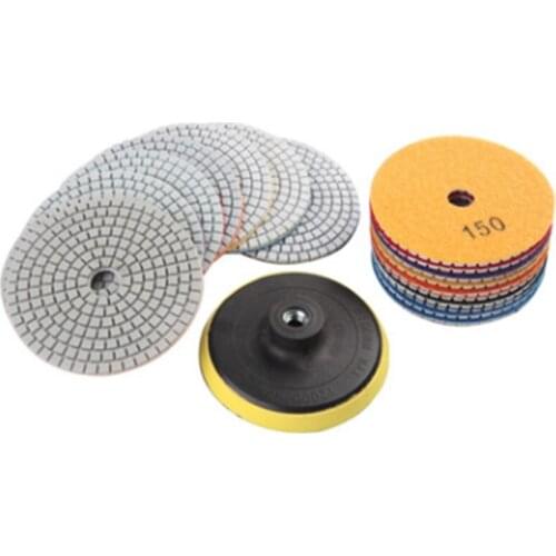 HOT-19Pcs Diamond Polishing Kit 4 Inch 100Mm Wet/Dry For Granite Stone Concrete Marble Polishing Using Grinding Wheel Set