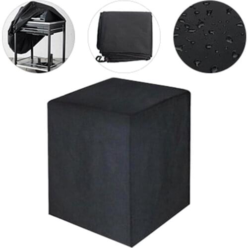 Polyester Black Outdoor Waterproof BBQ Square Barbecue Cover Protective Grill Cover With Storage Bag For Home And Party
