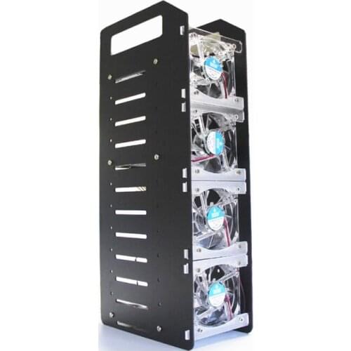 Aluminum alloy 3.5inch hard disk HDD heat dissipation bracket with 12-port SATA Cable and Fan HDD expansion rack chia mining