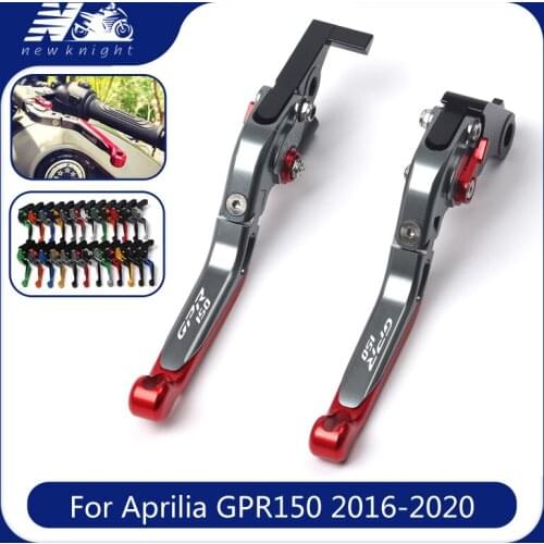 Laser Logo 20 colors For Aprilia GPR150 2016-2020 2018 2019 Motorcycle CNC Brake Clutch Levers Adjustable Extendable Foldable