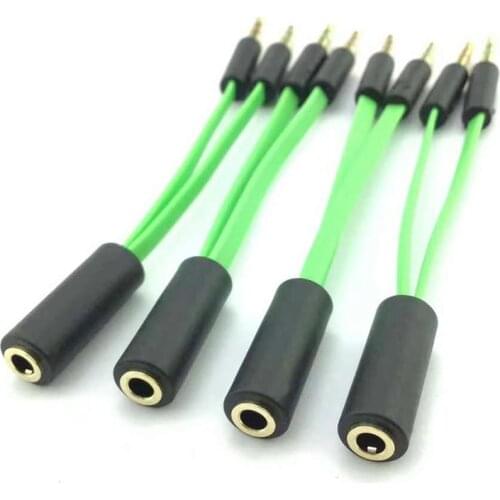 Hot Splitter Headphones Jack 3.5 Mm Stereo Audio Y-Splitter 2 Female To 1 Male Cable Adapter Microphone Plug For Earphone