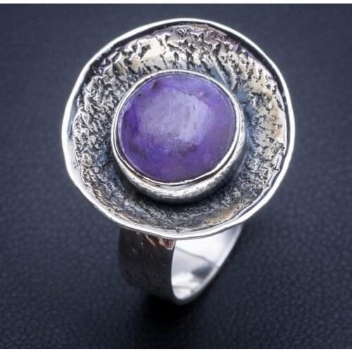 Natural Charoite 925 Sterling Silver Ring, US Size 7.25 Q2629