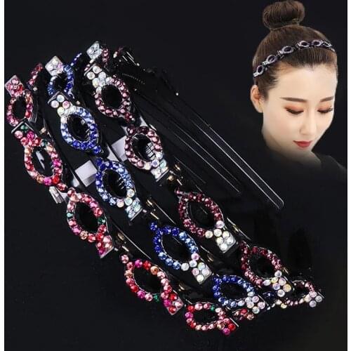 Womens Fashion 2021 Hair Accessories Double Bangs Headband with Hairpins Hair Clips Girls Sweet Cute Hair Decoration Hoop