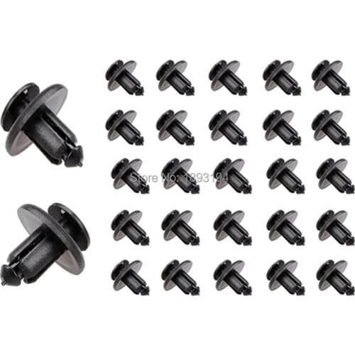 50x Plastic Nylon accessories Rivet Automotive Fasteners Car door & Bumper cover fender Bumper 8mm Clip for Mazda