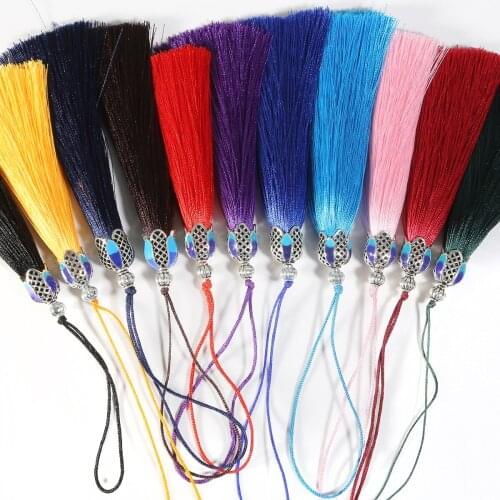 2pcs 16cm Polyester Silk Tassel Fringe Trim Pendant Cotton Tassel For Home Wedding Decoration DIY Sewing Curtains Accessories