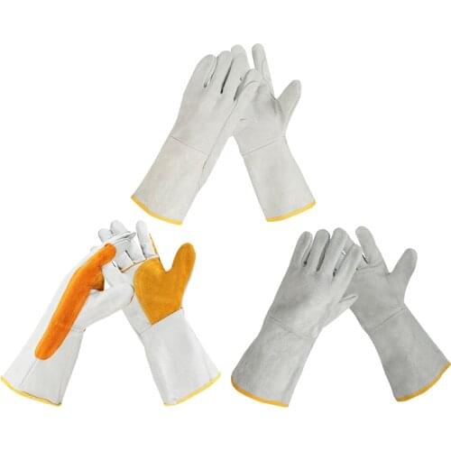 Work Welding Gloves Heat Resistant For Welders/Workers/Fireplace/Stove/BBQ/Gardening/DIY Wood Working