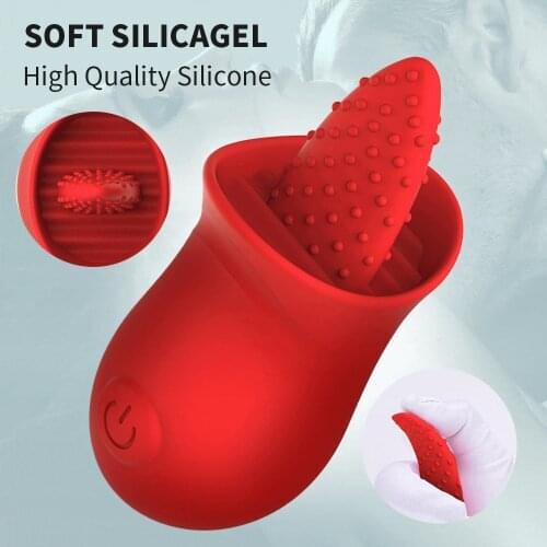 Rose Style Tougue Licking Clitoral Vibrator Massager G Spot Stimulator Vaginal Nipple Oral Quick Orgasm Erotic Sex Toy for Women