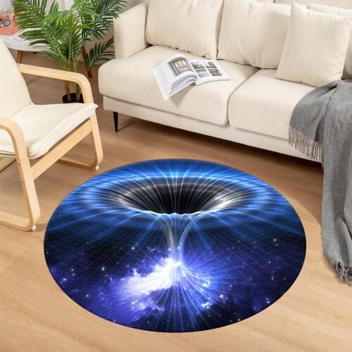 Modern Round Carpet Living Room Bedroom Bedside Floor Mat Home Decoration Kids Room Chair Balcony 3D Large Recliner Rugs Hallway
