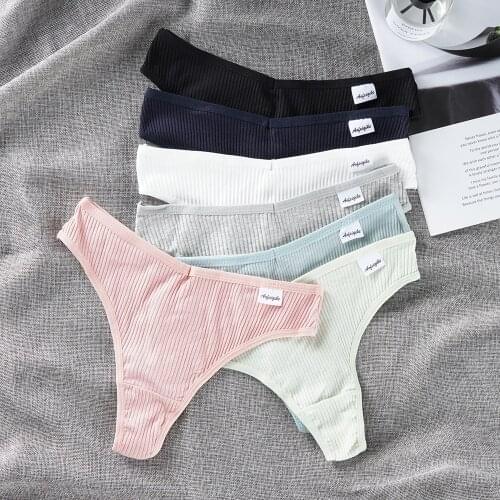 3 Pcs Lots Underwear Women Lingerie Feminina Pack of Panties Sexy G String Thongs for Lady Cotten Panties Wholesale Girls Briefs