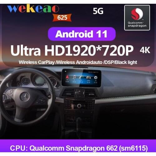 Wekeao Android 11 Car Radio For Mercedes Benz E Class W212 NTG4.0 IPS audio navigation Multimedia GPS 12.3" 2010 - 2013