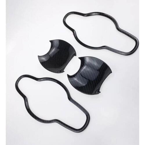 For TOYOTA C-HR 2016-2018 Car Door Handle Bowl Protector Cover Trim Moldings Carbon Fiber ABS Chrome Car Styling Accessories