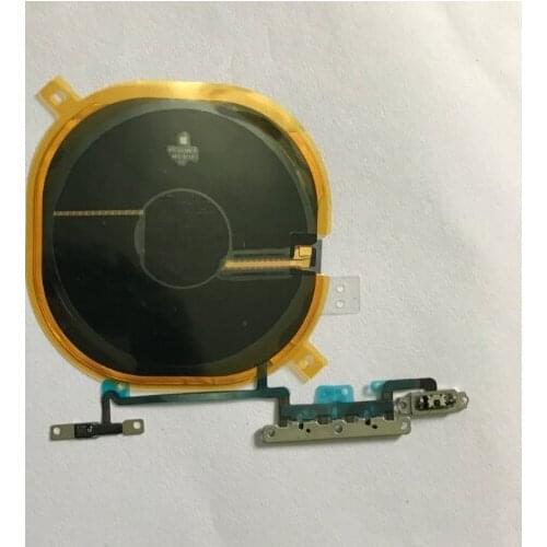 1Pcs-10pcs NFC For iPhone X 10 Ten Wireless Charging Chip Coil & Volume Switch Flex Cable with Metal Bracket Assembly Repair