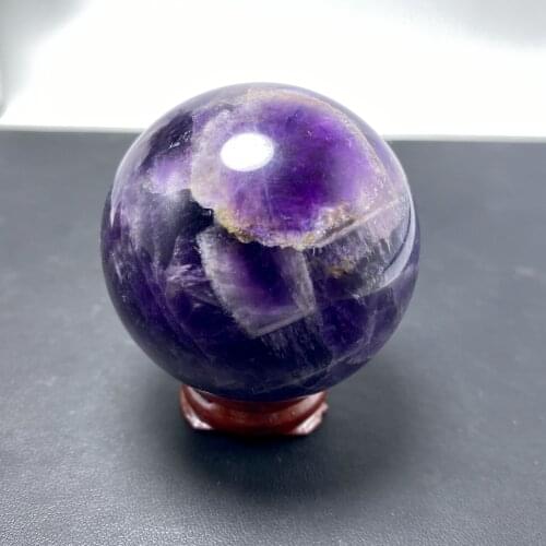 1PC Natural Dream Amethyst Ball Polished Globe Massaging Ball Reiki Healing Stone Home Decoration Exquisite Gifts Souvenirs Gift